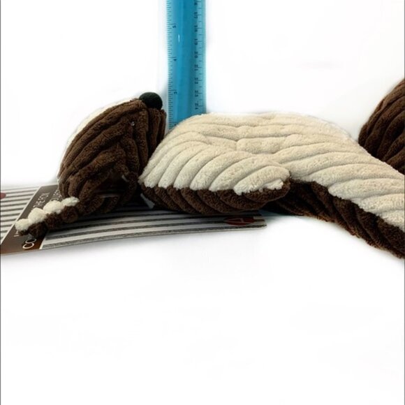 Plush Dog Toy Squeaky Crinkle Corduroy Hemingway the Fox Brown Tan 17 in - Picture 7 of 9